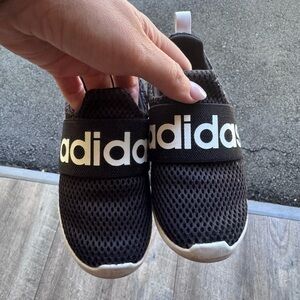 Adidas Kids Black Mesh Slip-On Sneakers